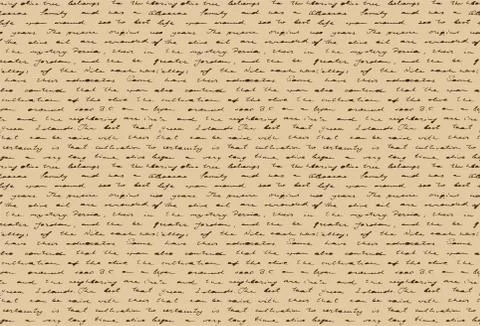 Ancient hand writing historical document. Vector aged yellow paper old text Stock Illustration