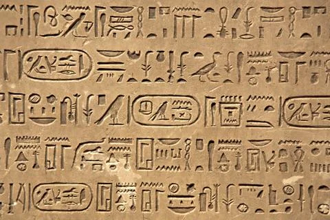 Ancient Hieroglyphic Script Foto stock