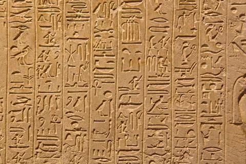 Ancient Hieroglyphic Script Foto stock
