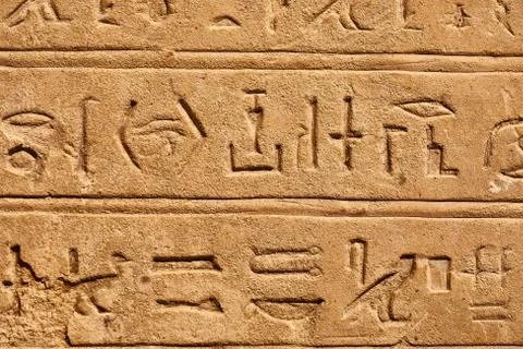 Ancient Hieroglyphic Script Foto stock