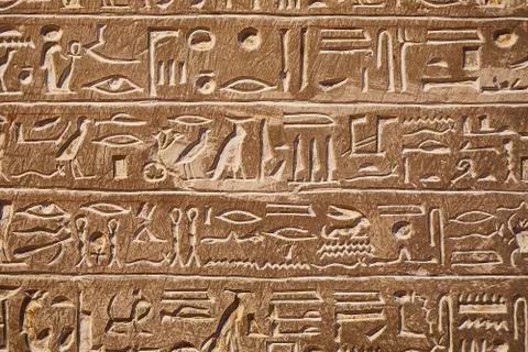 Ancient Hieroglyphic Script Stock Photos