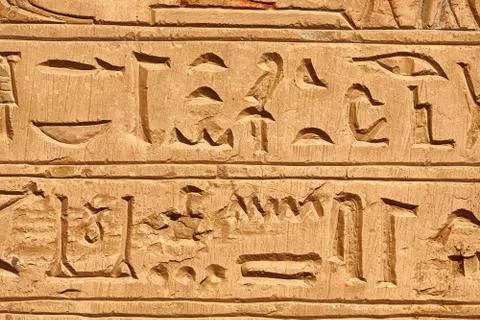 Ancient Hieroglyphic Script 库存照片