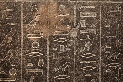 Ancient Hieroglyphic Script Foto stock