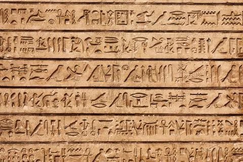 Ancient Hieroglyphic Script 库存照片