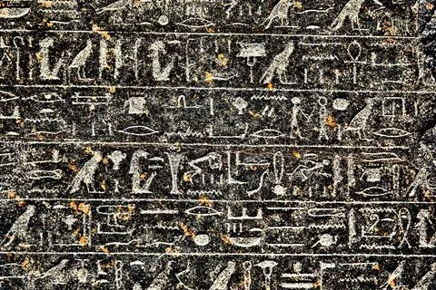 Ancient Hieroglyphic Script Foto stock