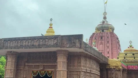 Ancient Hindu Temple Complex with Ornate Architecture in Odisha India 4K Video stock 341717789
