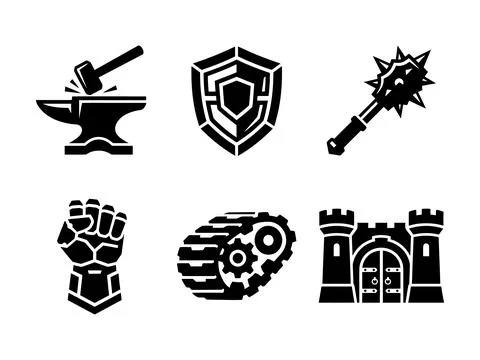 Ancient Historical Artifacts and Royal Icons Illustration