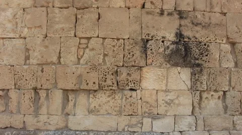 Ancient Historical Stone Brick Wall Video stock 54915580