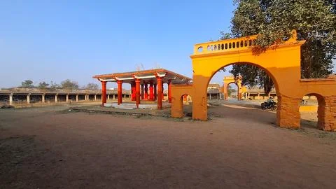 Ancient historical stone fort structures and monumental architecture in India Stock Photos