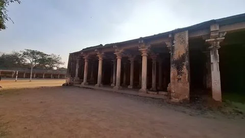 Ancient historical stone fort structures and monumental architecture in India Stockfoto's
