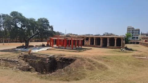 Ancient historical stone fort structures and monumental architecture in India Stockfoto's