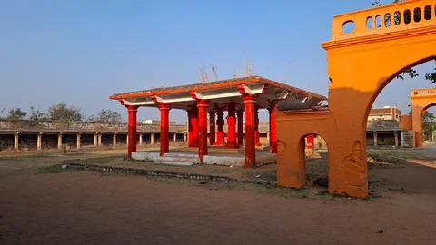 Ancient historical stone fort structures and monumental architecture in India Stock Photos
