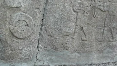 Ancient Hittite civilization items exhibited in the museum. Video stock 165363519