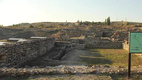 Ancient Hittite civilization items exhibited in the museum. Stock Footage 165363736