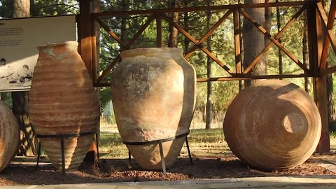Ancient Hittite civilization items exhibited in the museum. Stock Footage 165369837