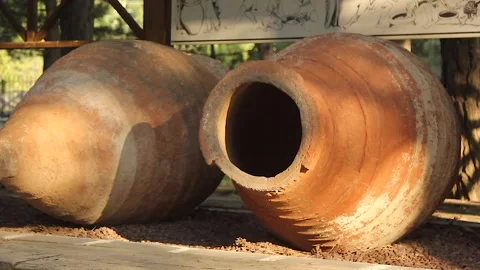 Ancient Hittite civilization items exhibited in the museum. Stock Footage 165369879