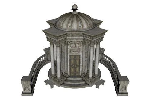 Ancient house - 3D render Stock Illustration