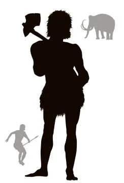 Ancient hunter Stock Illustration