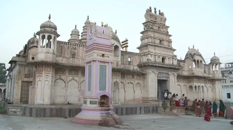 Ancient indian hindu temple Stock Footage 31124874