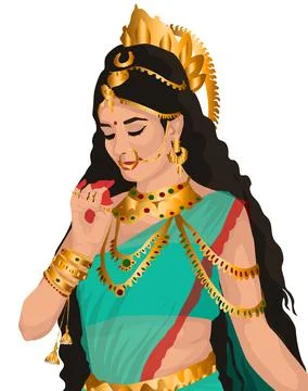 Ancient Indian Princess Illustrazione stock