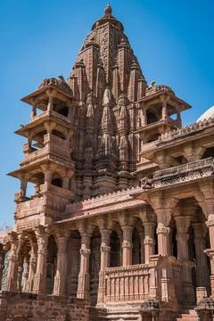 Ancient Indian Temples of structure featuring intricate carvings and vibrant  Stock Photos