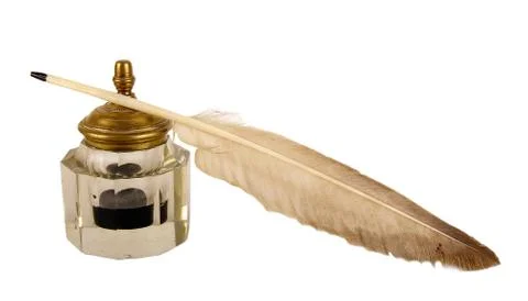 The ancient ink device. It was used the last centuries Stock Photos
