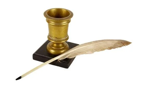 The ancient ink device. It was used the last centuries Stock Photos