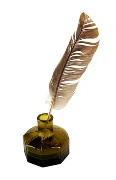 The ancient ink device. It was used the last centuries Stock Photos