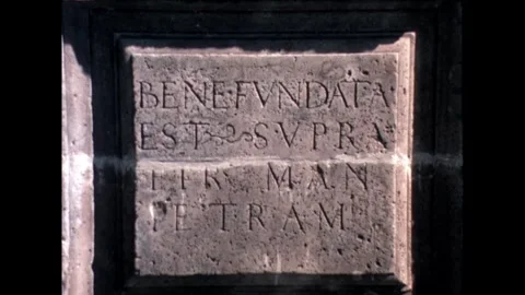 Ancient Inscription Stock Footage 278240466