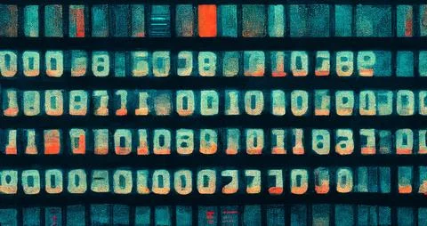 Ancient Inscriptions of numbers by human hands Stock Illustration