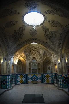 Ancient interior architecture in Iran's underground palace Stock Photos