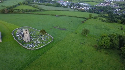 Ancient Irish monastic site Stock Footage 109351508