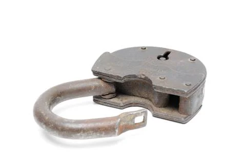 Ancient iron lock Stock Photos