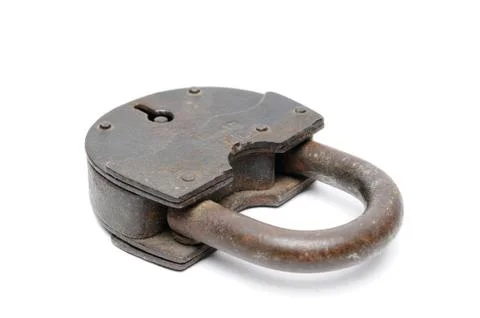 Ancient iron lock Stock Photos