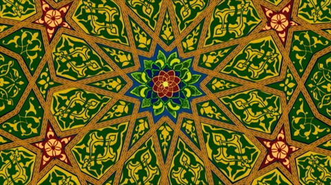 Ancient Islamic patterns Stock Footage
