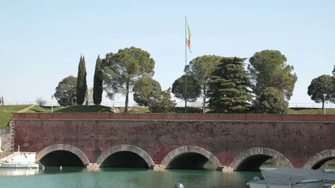 Ancient italian bridge Stock Footage 105920869