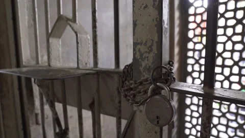 Ancient Jail Cell - Close Up Stock Footage 190094632