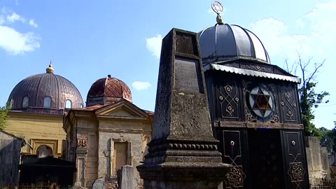 Ancient Jewish crypt Stock Footage 117313423