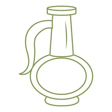 Ancient jug. Simple icon in doodle style. Vector illustration isolated on w.. Stock Illustration