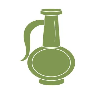 Ancient jug. Simple icon in doodle style. Vector illustration isolated on w.. Stock Illustration