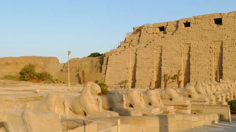 Ancient karnak temple in Luxor, Egypt Stock Footage 45592902