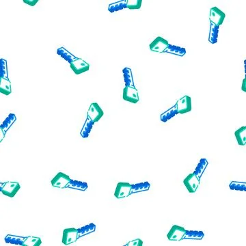 Ancient key isometric icon seamless pattern Stock Illustration