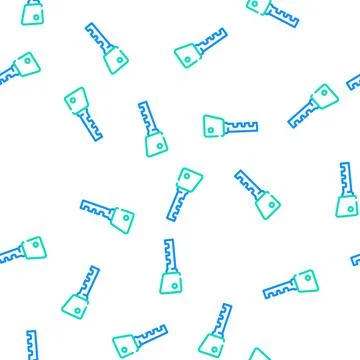 Ancient key vector seamless pattern Stock Illustration