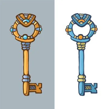 Ancient keys Stock-Illustration