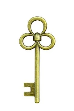 Ancient keys isolated. Stock Photos