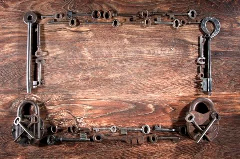 Ancient keys Stock Photos