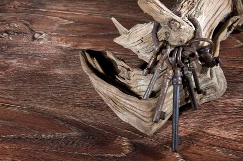 Ancient keys . Stock Photos