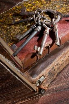 Ancient keys Stock Photos