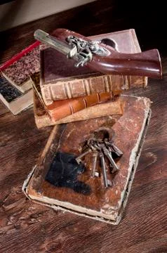 Ancient keys Stock Photos