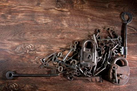 Ancient keys Stock Photos